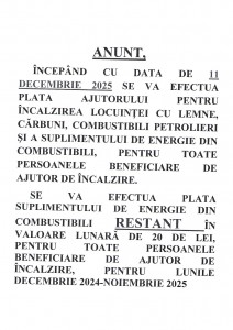 Anunt ajutor incalzire